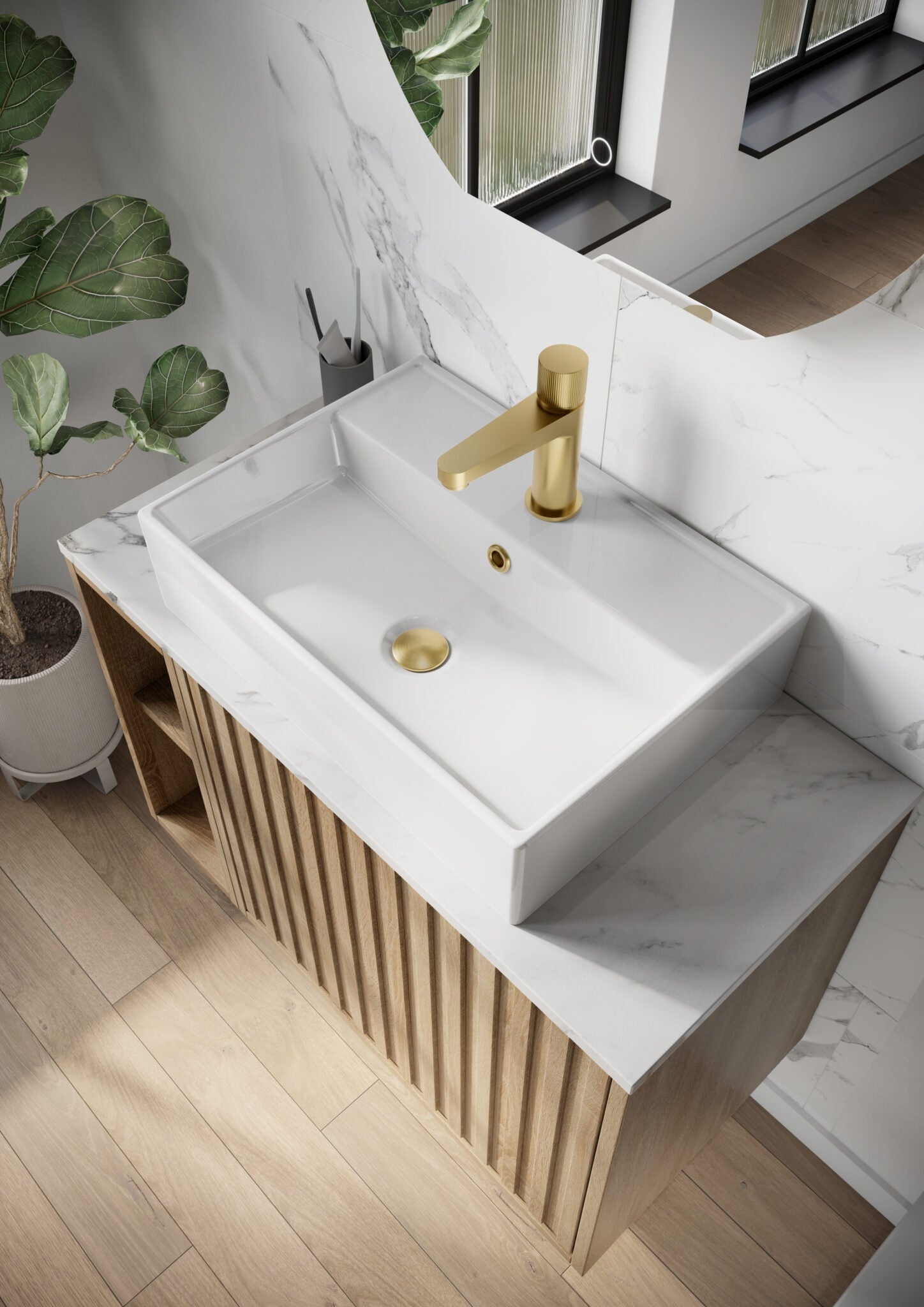Riviera Countertop/Wall-Hung 560 Basin HPS Hartlepool Plumbing Supplies