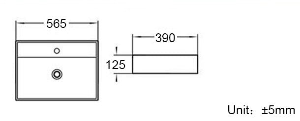 Riviera Countertop/Wall-Hung 560 Basin HPS Hartlepool Plumbing Supplies