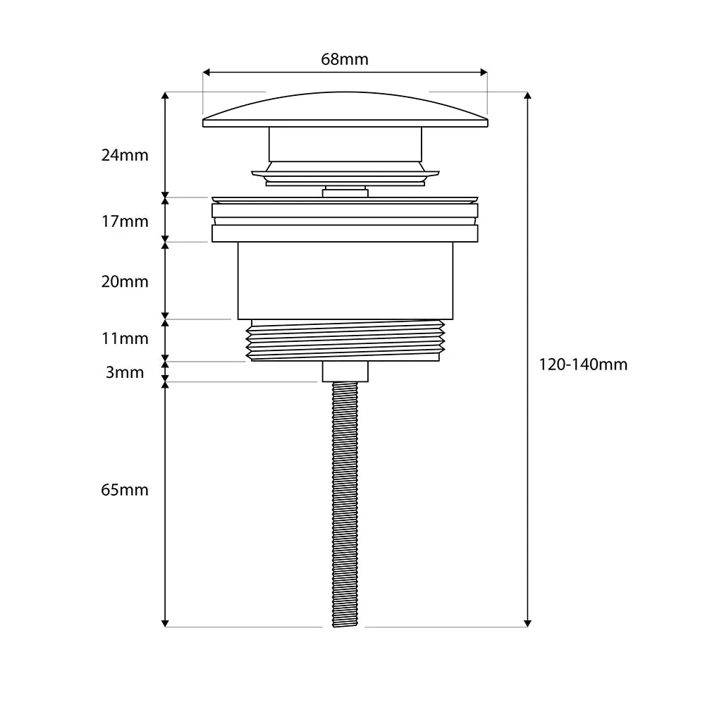 Universal Basin Waste Brushed Bronze Hartlepool Plumbing Supplies
