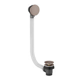 Bathroom sink drain assembly with flexible hose on a white background