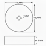 Astini Rrmini 400 Gloss White Round Countertop Basin