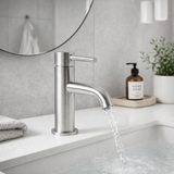 Aqua Solito Solito Basin Mixer Inc Waste – Brushed Nickel