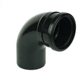 110mm 4" Single Socket 92½° Bend - Black